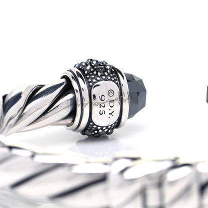 David Yurman Sterling Silver Hematine Cable Berries Bracelet 4 of 7