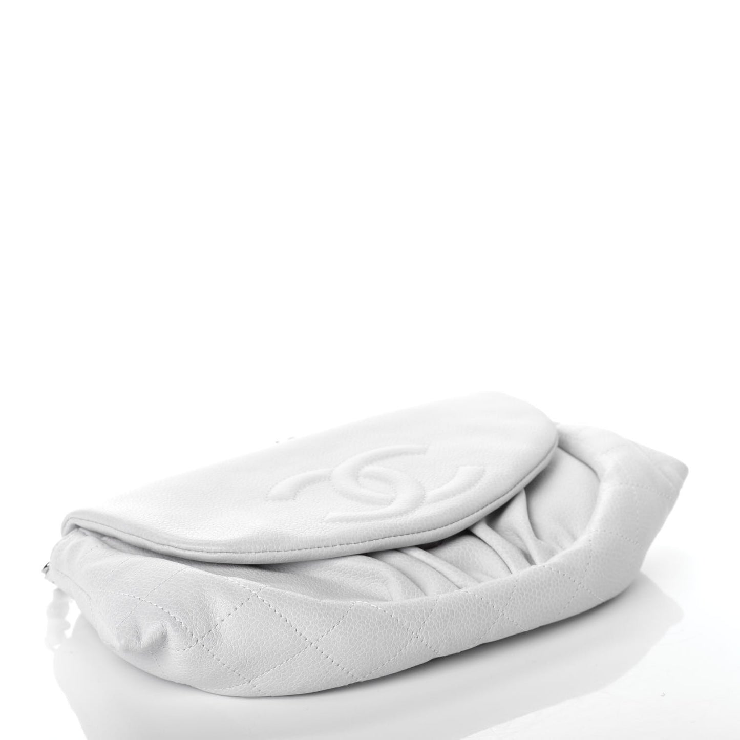 Caviar Half Moon Wallet On Chain WOC White