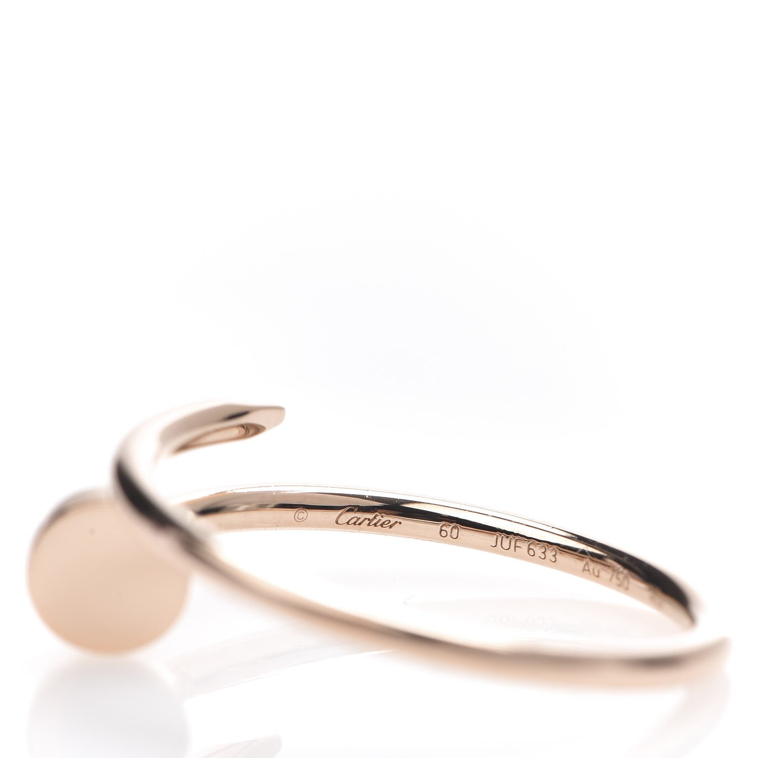 Cartier 18K Pink Gold Small Juste Un Clou Ring 60 9 4 of 5