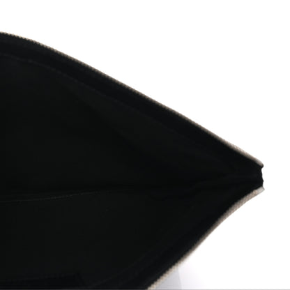 Balenciaga Denim Calfskin Logo Clutch Blue Black 5 of 6