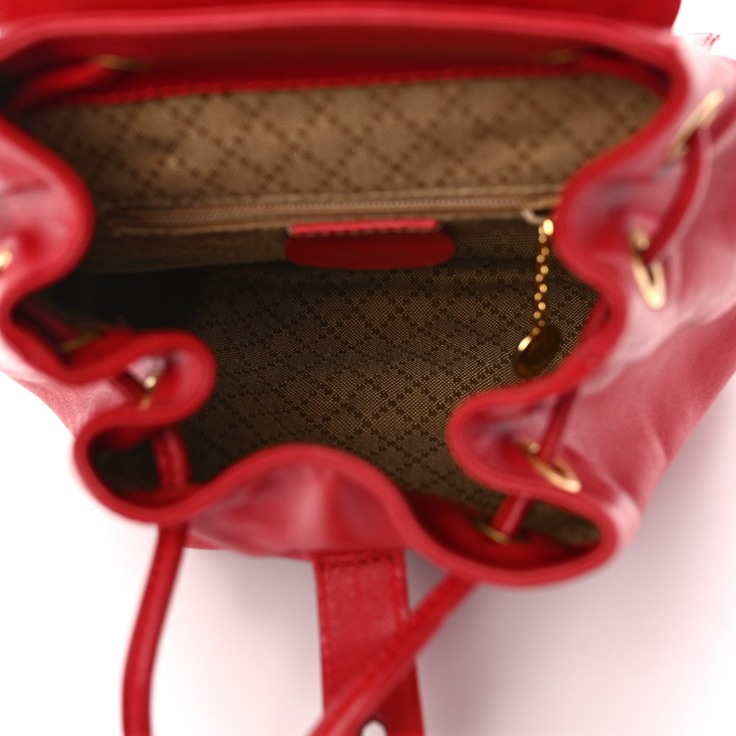 Gucci Calfskin Bamboo Mini Backpack Red 5 of 11
