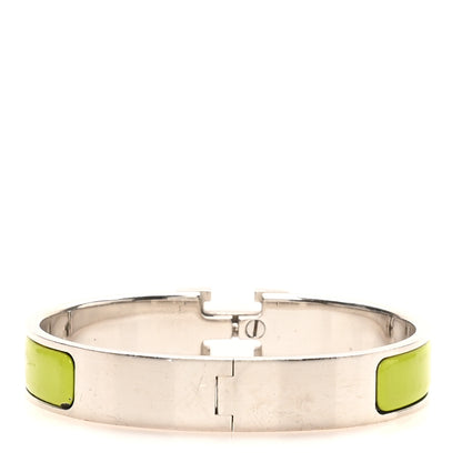 Hermes Enamel Narrow Clic Clac H Bracelet PM Vert Prairie 3 of 5