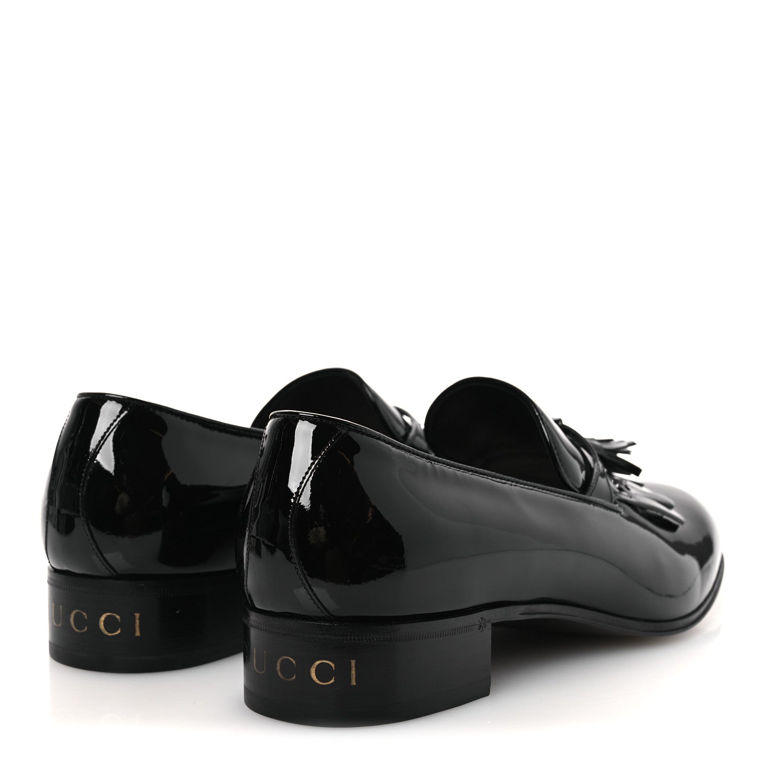 Gucci Vernice Crystal Mens Tassel Loafers 9.5 Black 5 of 13