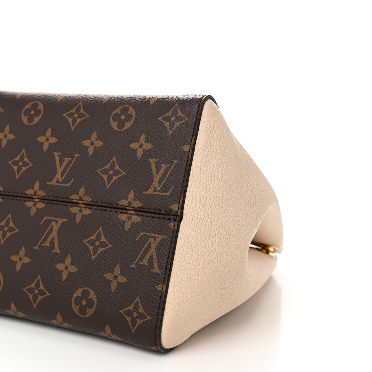 Calfskin Monogram Fold Tote PM Cerise Cream Black