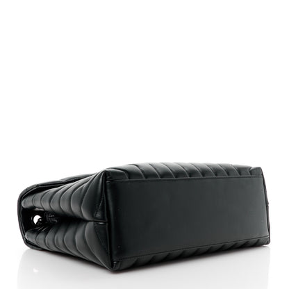 Saint Laurent Calfskin Y Quilted Monogram Monochrome Medium Loulou Chain Satchel Black 4 of 11
