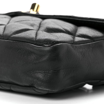 Chanel Lambskin Quilted Flap Waist Belt Bag Black 10 of 11