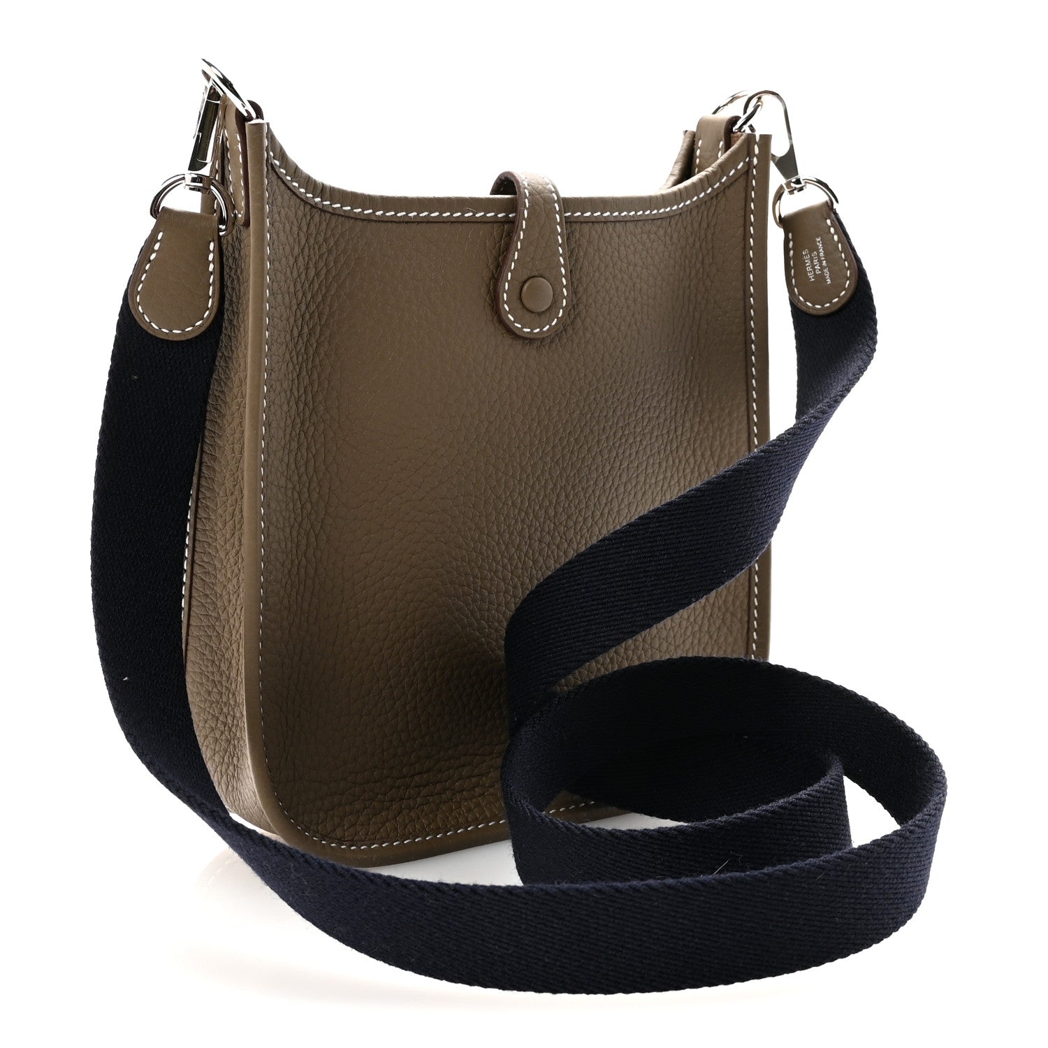 Hermes Taurillon Clemence Amazone Evelyne TPM Etoupe Bleu Indigo 3 of 10