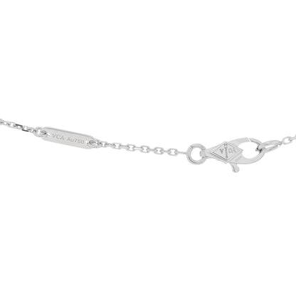 Van Cleef & Arpels 18K White Gold Turquoise Sweet Alhambra Butterfly Pendant Necklace 4 of 5