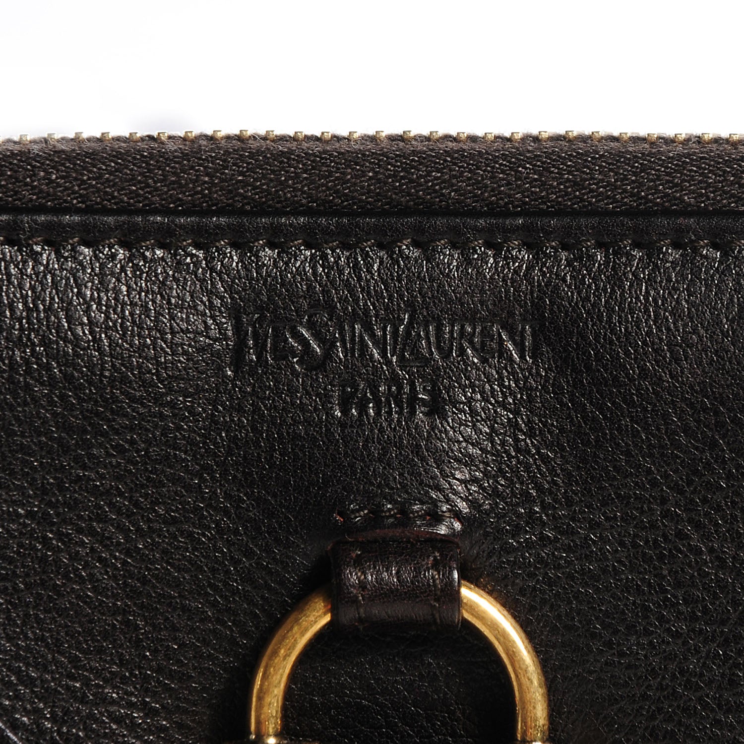 Saint Laurent Leather Muse Zip Around Wallet Brown 3 of 9