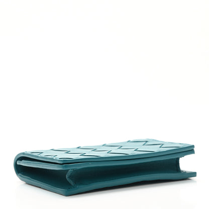 Bottega Veneta Nappa Intrecciato Card Holder Aqua 4 of 7