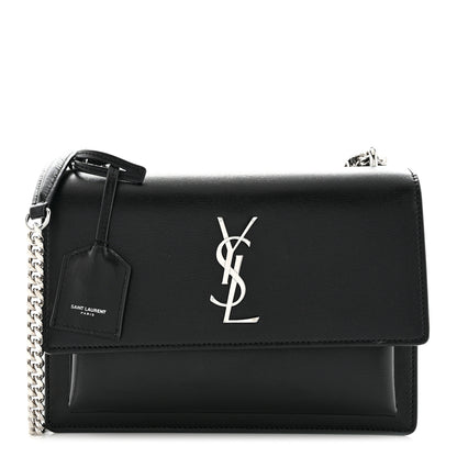 Saint Laurent Calfskin Medium Monogram Sunset Black 1 of 10