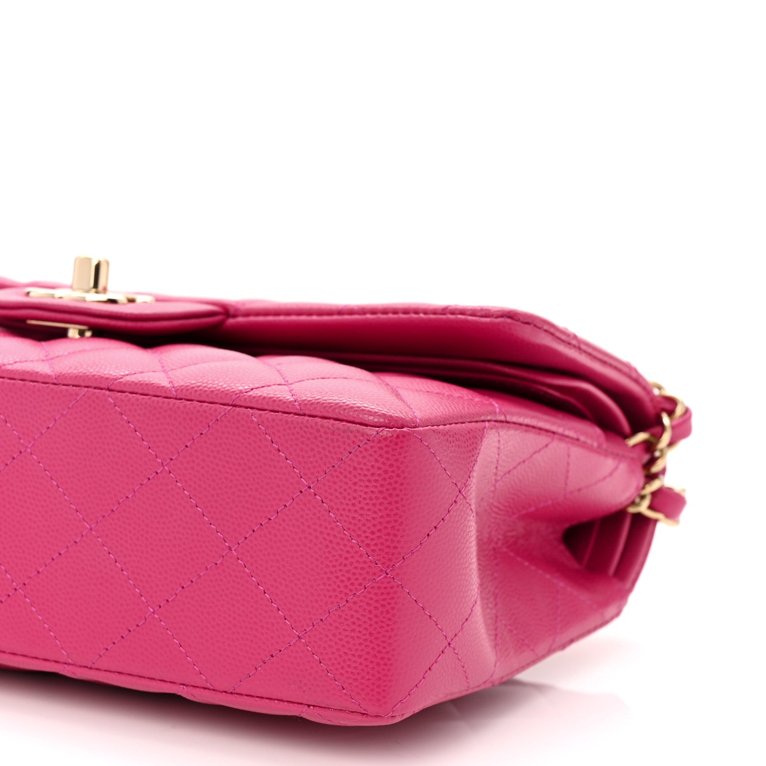 Chanel Caviar Quilted Small Double Flap Fuchsia 18 of 19
