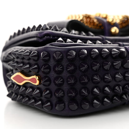 Christian Louboutin Calfskin Spiked Sweety Charity Crossbody Bag Purple 9 of 12
