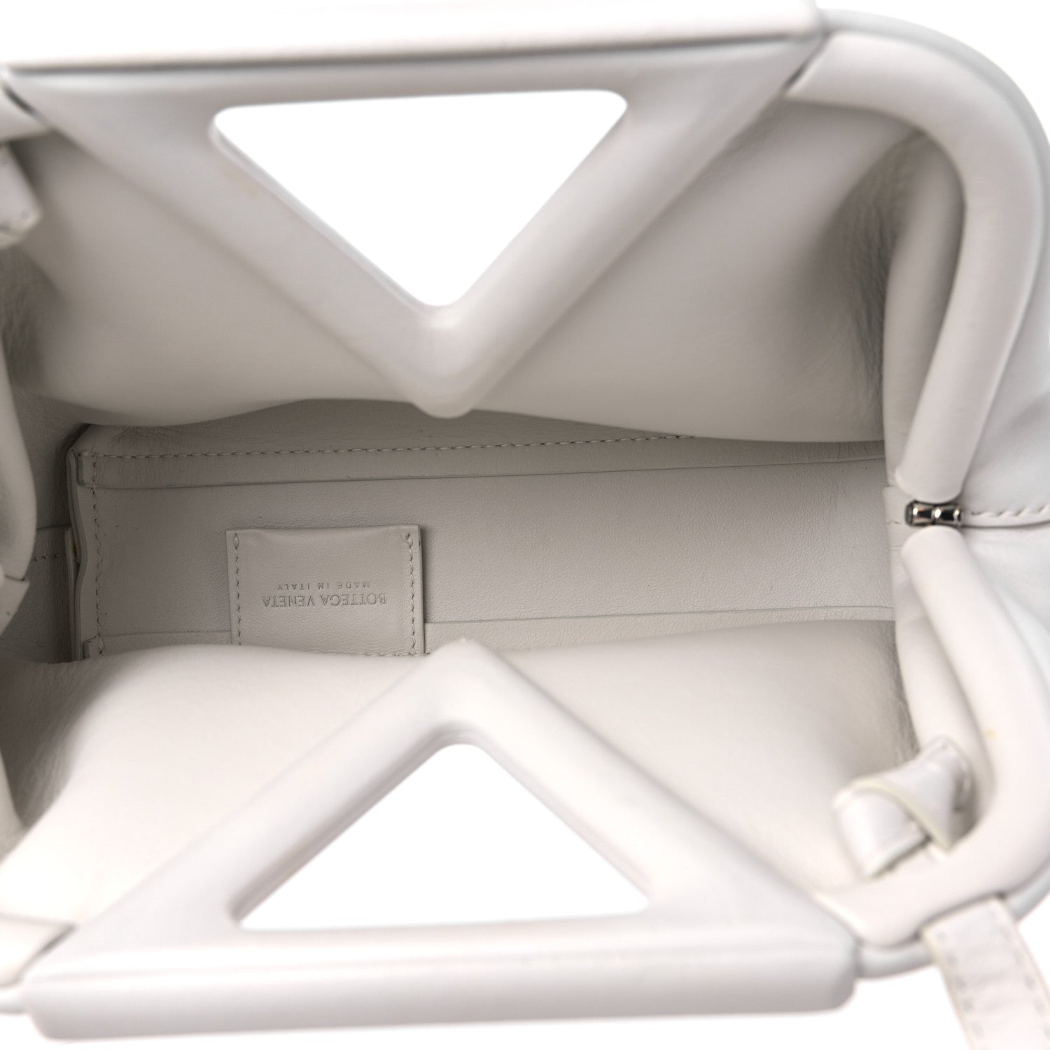 Bottega Veneta Calfskin The Point Triangle Bag Chalk 5 of 12