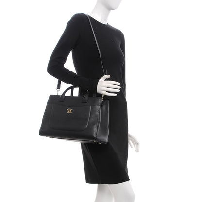 Chanel Grained Calfskin Small Neo Executive Shopper Tote Black 2 of 7