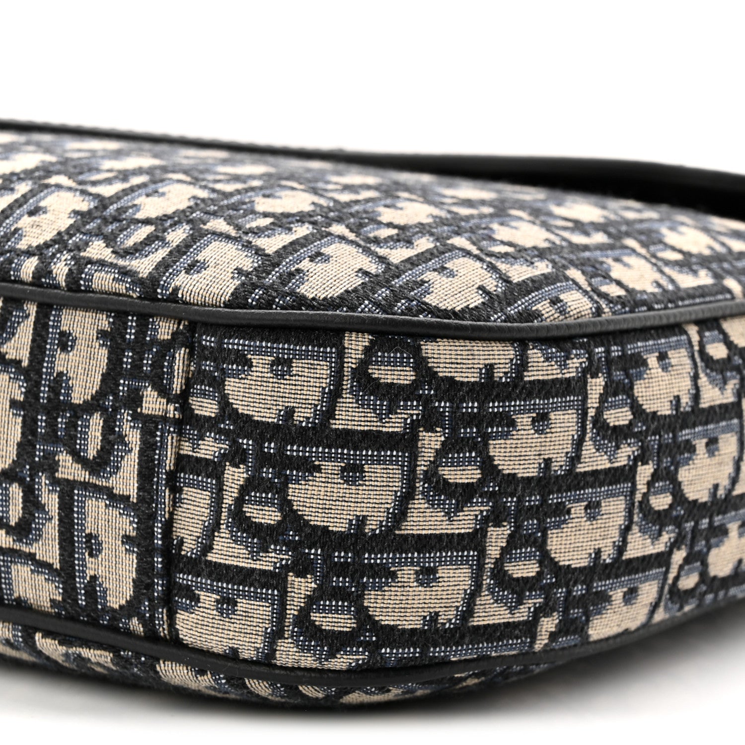 Christian Dior Grained Calfskin Oblique Saddle Messenger Black 10 of 11