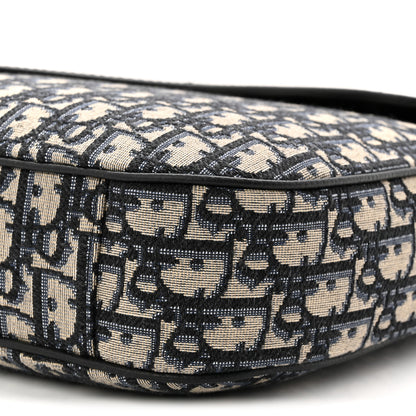 Christian Dior Grained Calfskin Oblique Saddle Messenger Black 10 of 11
