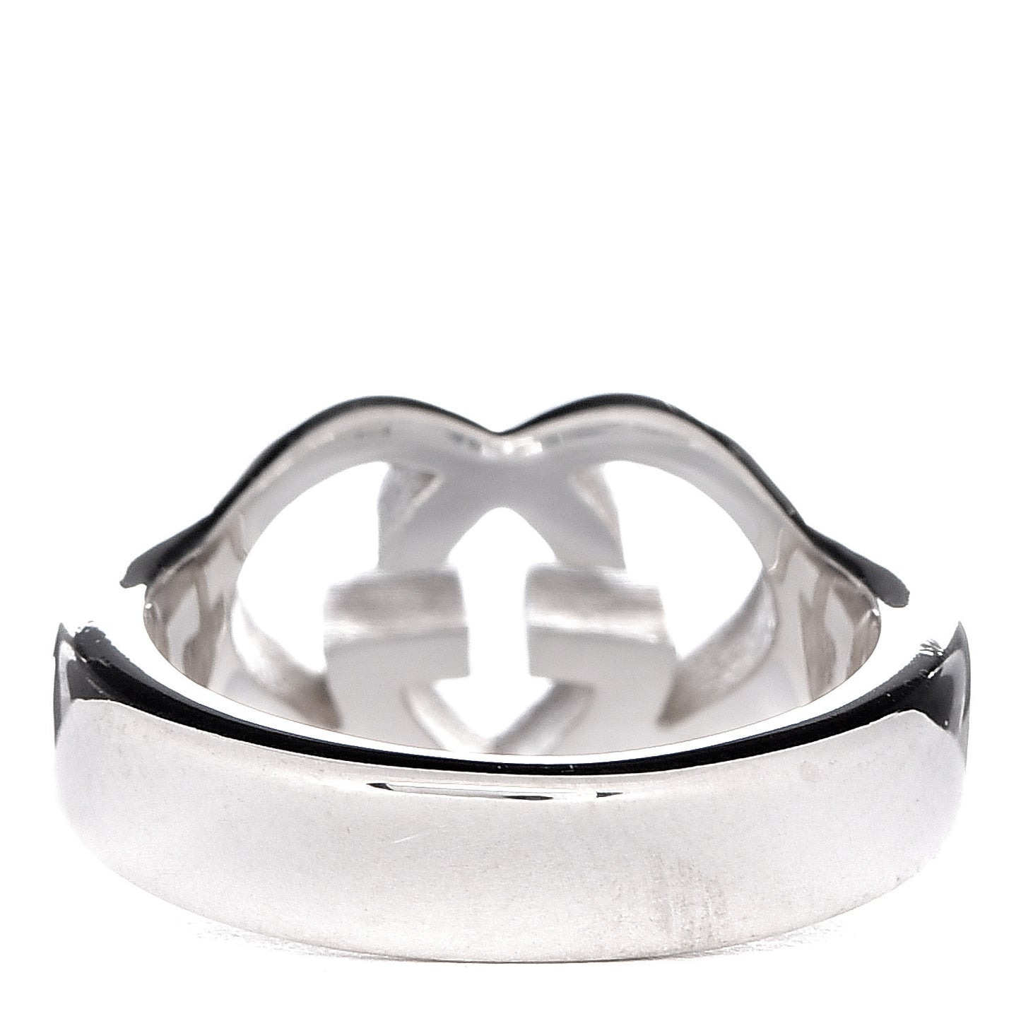 Sterling Silver Britt Interlocking G Heart Ring 50 5.5