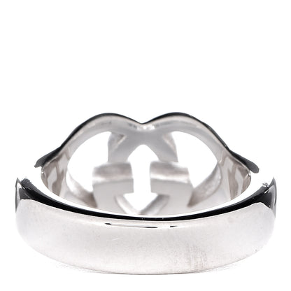 Gucci Sterling Silver Britt Interlocking G Heart Ring 50 5.5 4 of 7