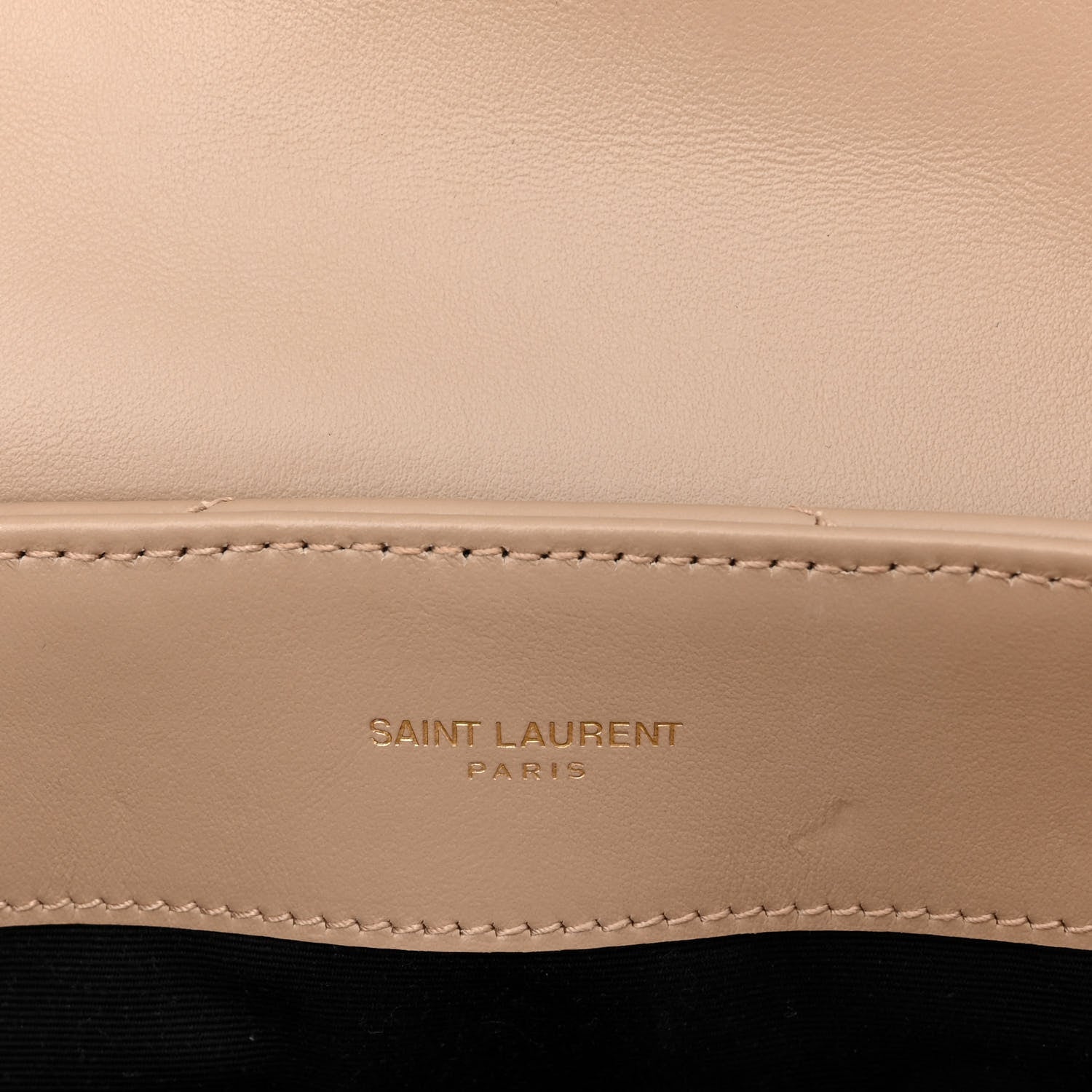 Saint Laurent Calfskin Y Quilted Monogram Small Loulou Chain Satchel Dark Beige 5 of 7