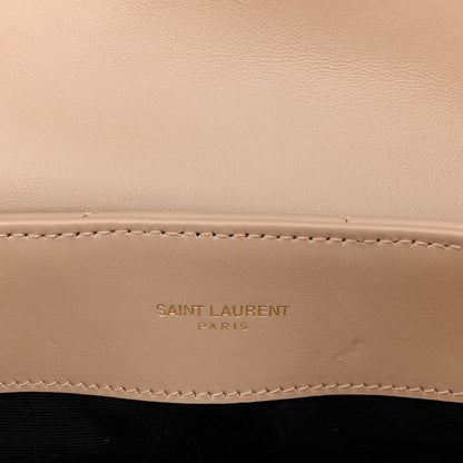 Saint Laurent Calfskin Y Quilted Monogram Small Loulou Chain Satchel Dark Beige 5 of 7