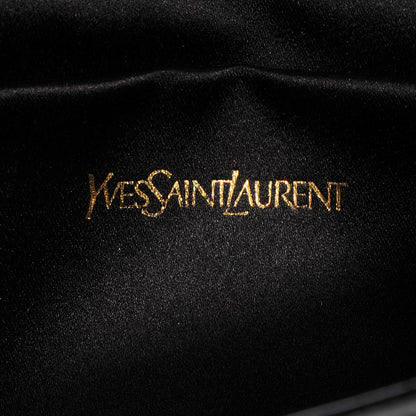 Saint Laurent Textured Patent Monogram Large Belle De Jour Clutch Black 6 of 7