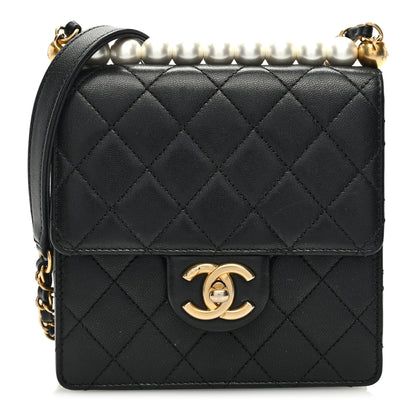 Chanel Lambskin Quilted Chic Pearls Flap Black 1 of 9