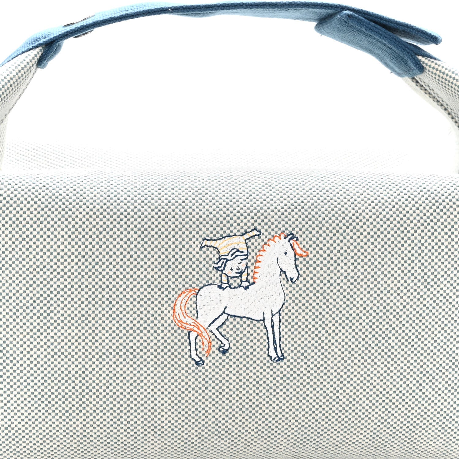 Hermes Canvas Large Bride-A-Brac Cabriole Case Bleu Nattier 8 of 10