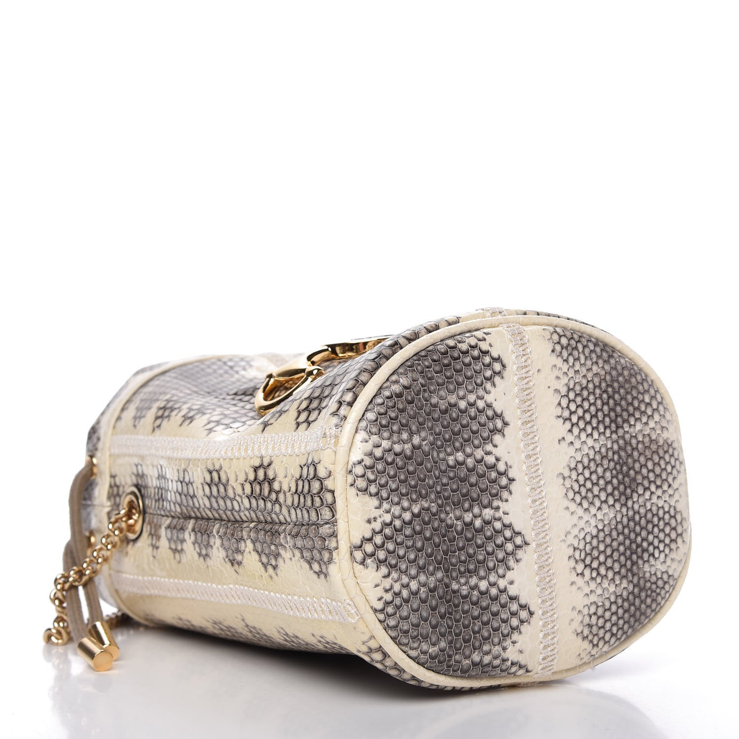 Gucci Snakeskin Mini Zumi Bucket Bag Grey 4 of 10