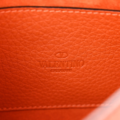 Valentino Garavani Pebbled Calfskin Medium Rockstud Flip Lock Crossbody Bag Orange 6 of 12