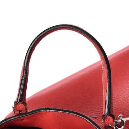 Balenciaga Grained Calfskin Plate Hardware Papier A6 Zip Around Tote Rouge Houx 11 of 16