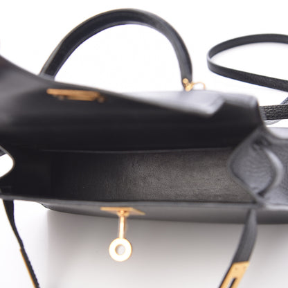 Hermes Chevre Mysore Mini Kelly Sellier 20 Black 7 of 35