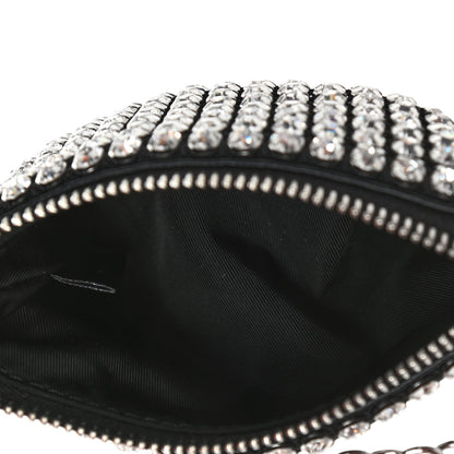 Alexander Wang Mesh Crystal Rhinestone Nano Heiress Shoulder Bag Black Silver 4 of 4