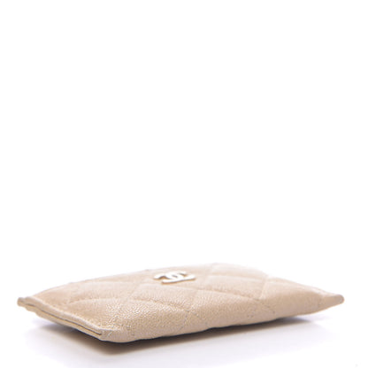 Chanel Iridescent Caviar Quilted Card Holder Beige 4 of 13
