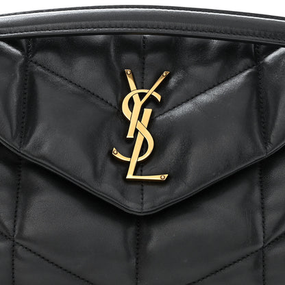 Saint Laurent Lambskin Quilted Small Loulou Puffer Monogram Chain Satchel Black 8 of 10