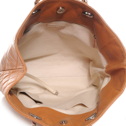 Chanel Calfskin Quilted In the Business North South Tote Light Brown 5 of 8