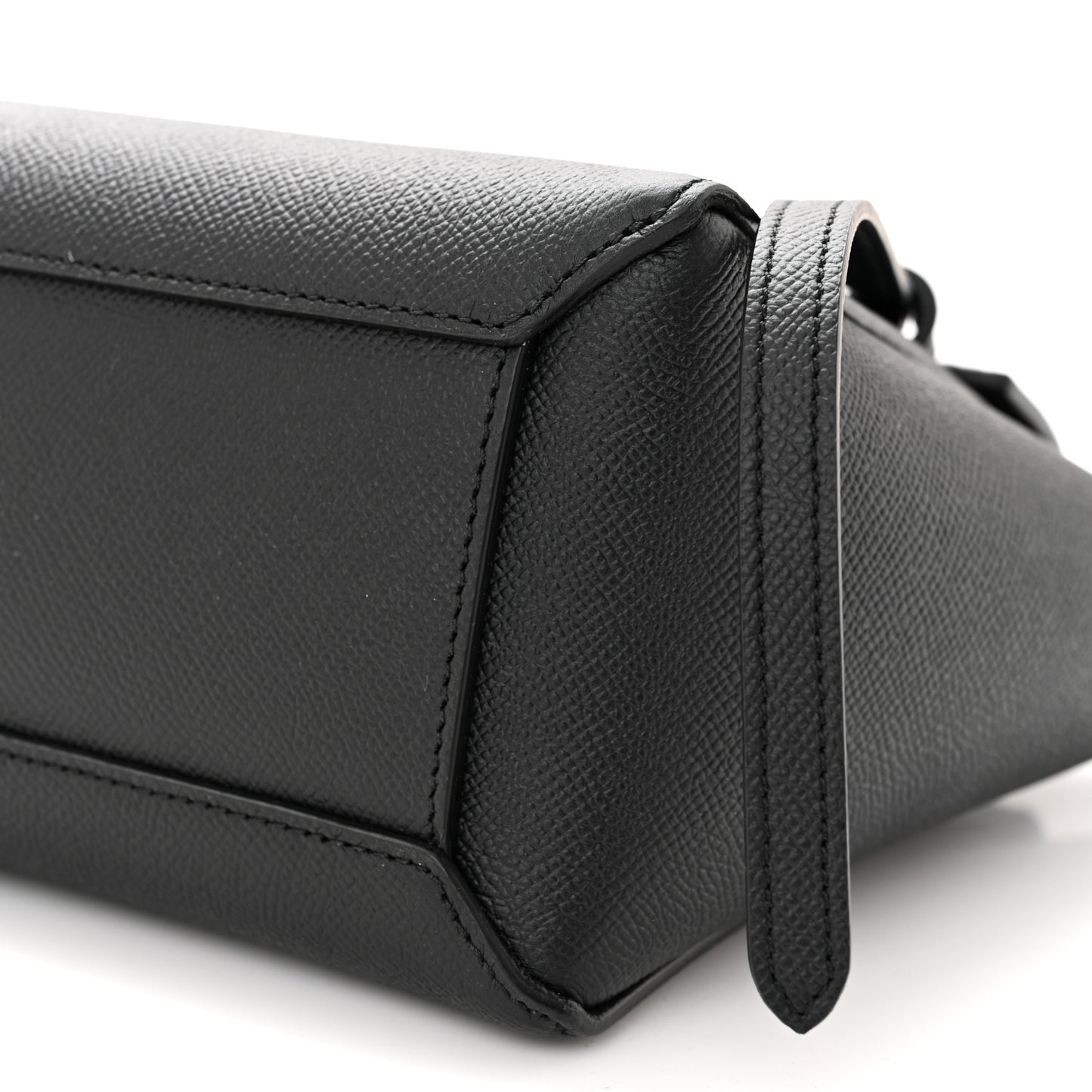Grained Calfskin Nano Belt Bag Black