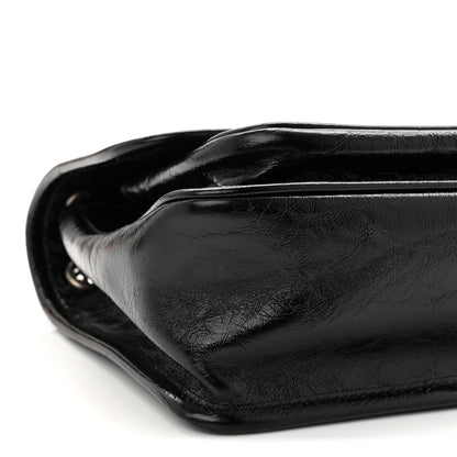 Saint Laurent Crinkled Calfskin Matelasse Monogram Baby Niki Chain Satchel Black 17 of 19