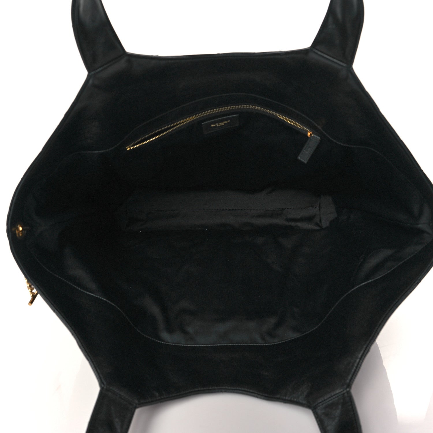 Saint Laurent Lambskin Quilted Maxi Icare Shopping Tote Black 6 of 8