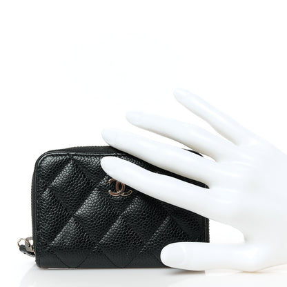 Chanel Caviar Quilted Classic Zipped Coin Purse Black 2 of 8