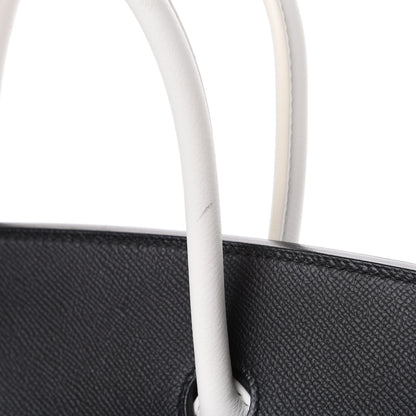 Hermes Epsom Horseshoe Birkin 35 Black White 14 of 15