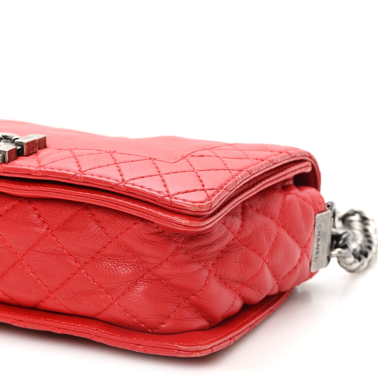 Chanel Calfskin Medium Boy Reverso Flap Red 10 of 10