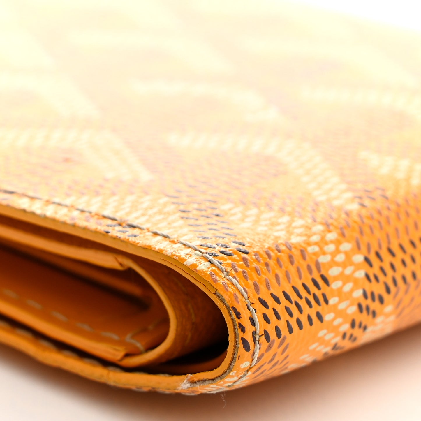Goyardine Victoire Bi-Fold Wallet Yellow