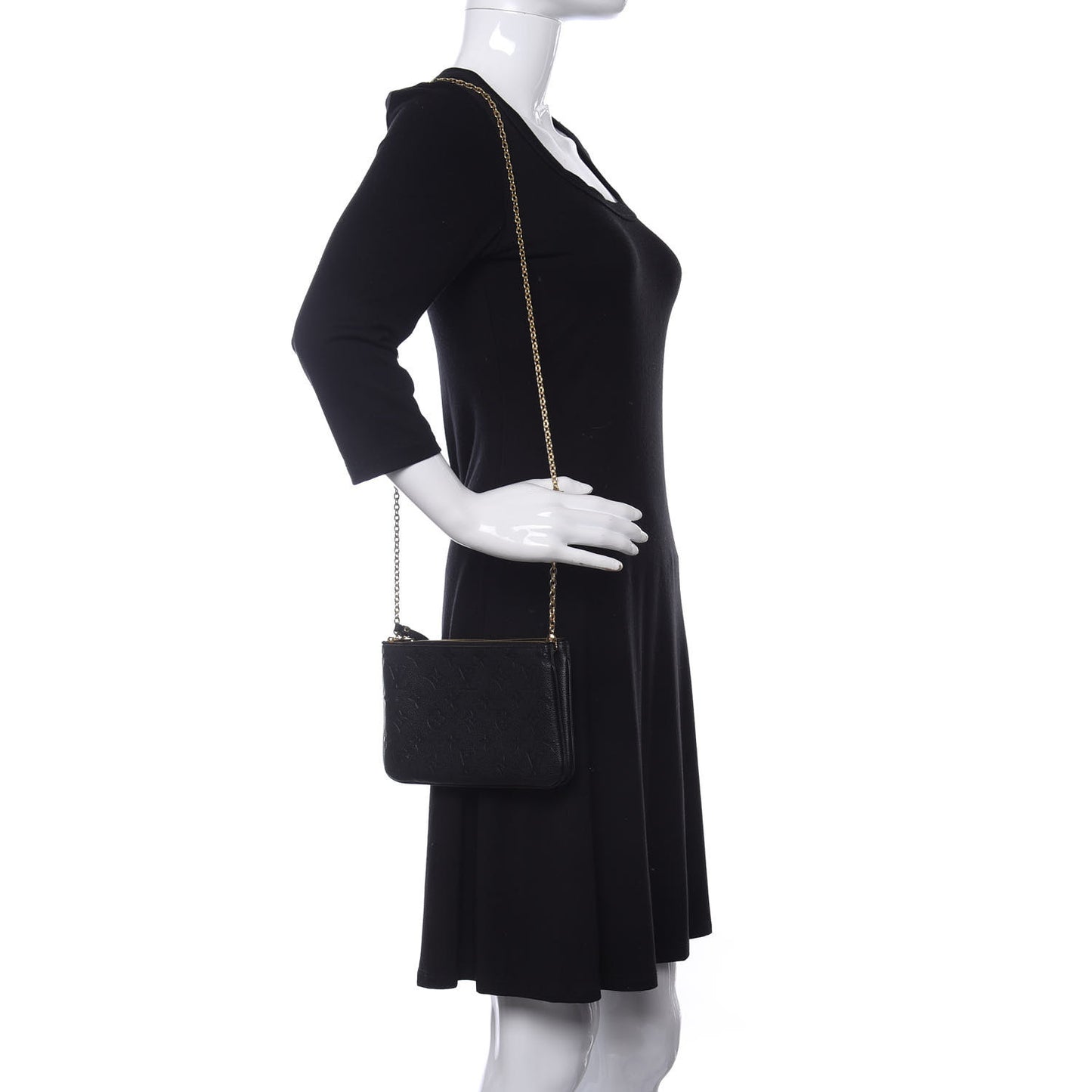 Empreinte Double Zip Pochette Black