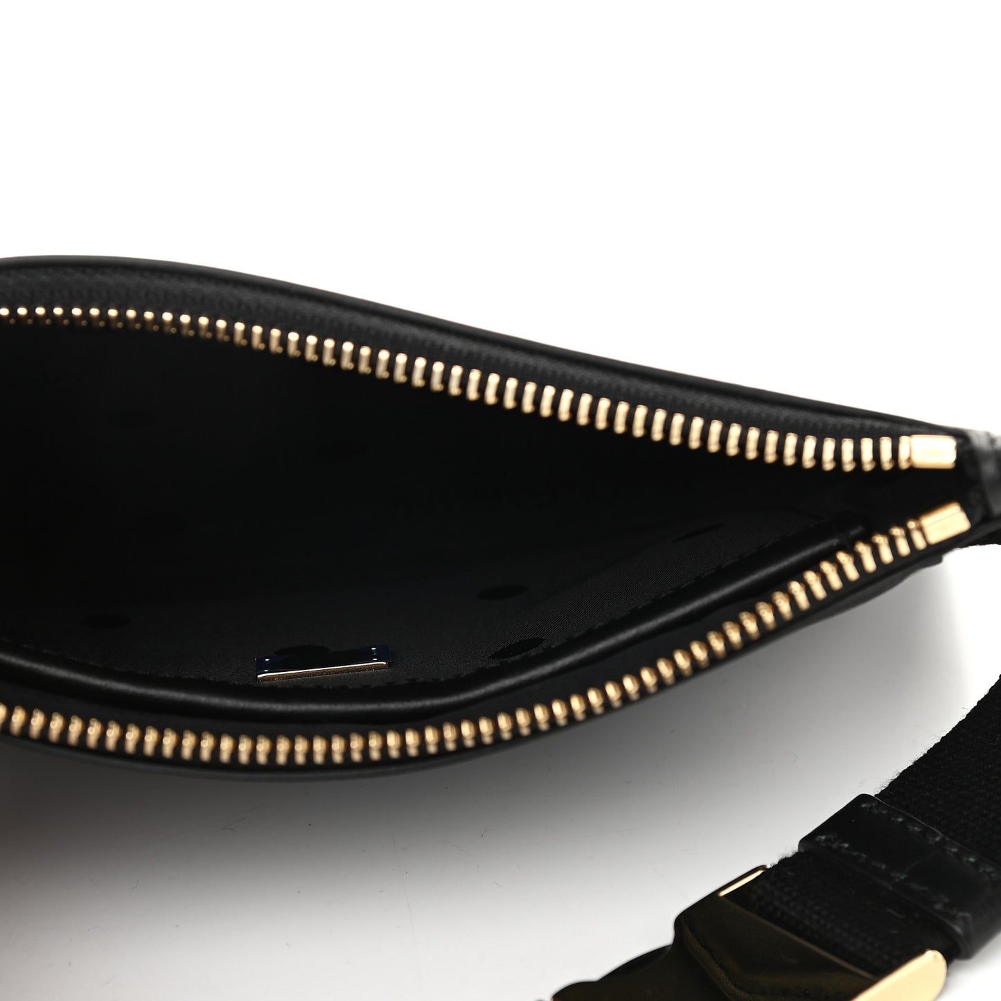Calfskin Flat Belt Bag Black