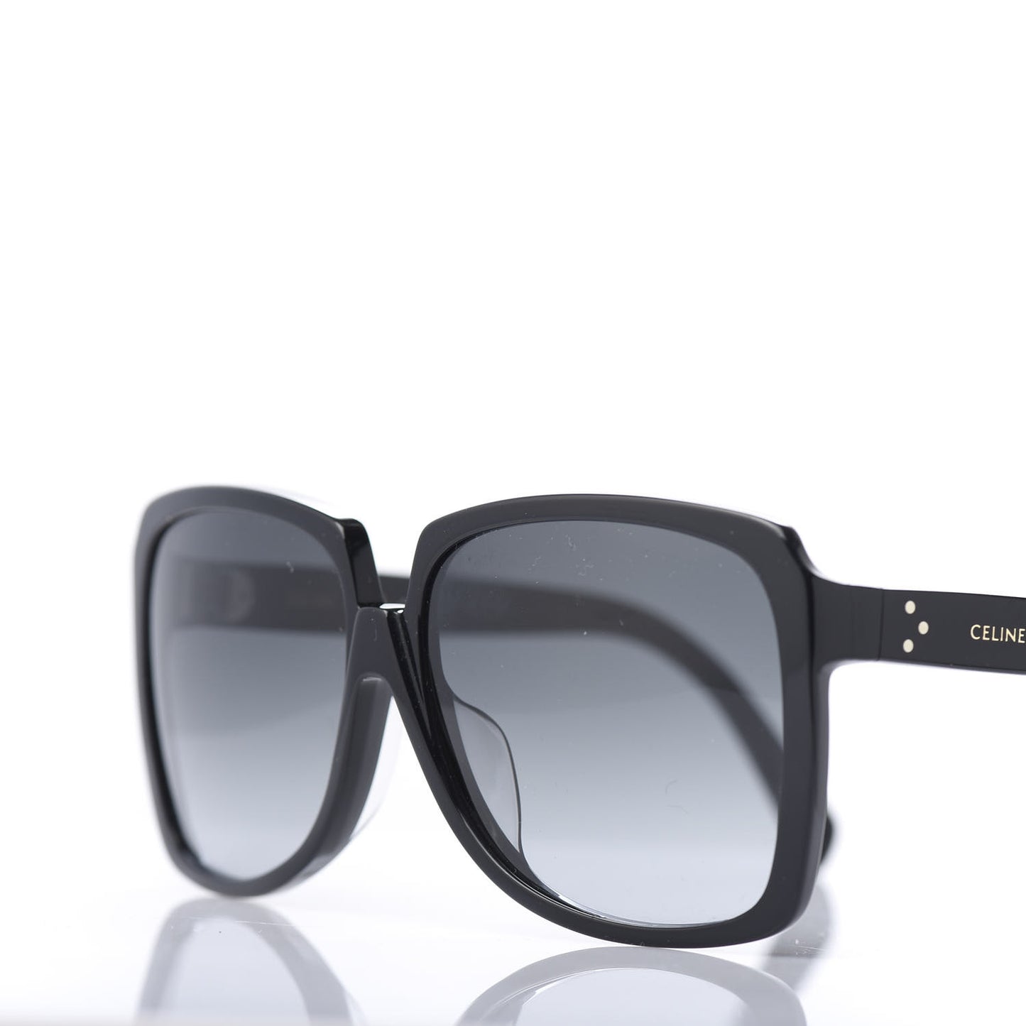 Oversized Square Acetate Sunglasses CL40146F Black
