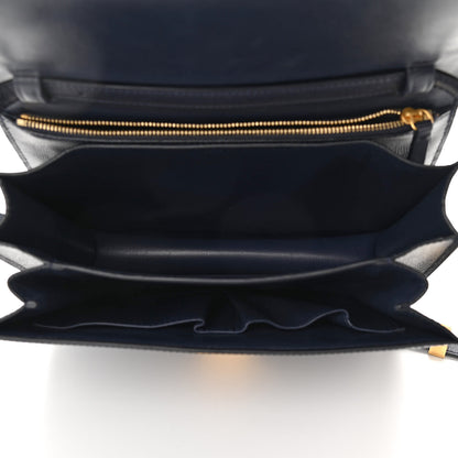 Celine Liege Calfskin Medium Classic Box Flap Bag Dark Blue 5 of 17