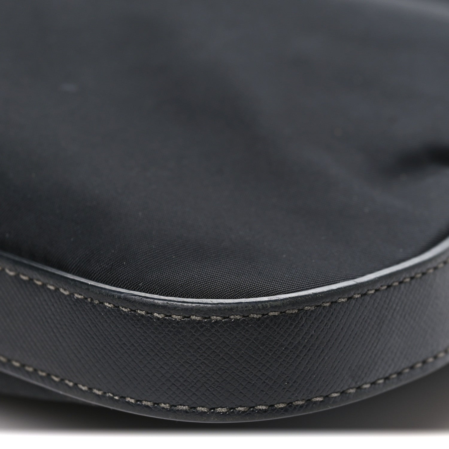 Prada Tessuto Nylon Saffiano Vela Crossbody Bag Black 9 of 9
