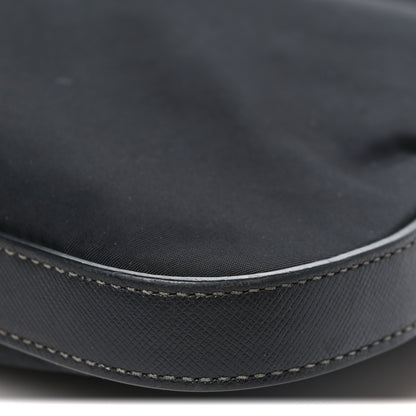 Prada Tessuto Nylon Saffiano Vela Crossbody Bag Black 9 of 9