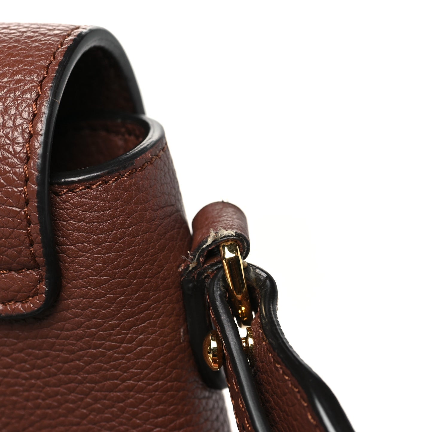 Grainy Calfskin Vintage Check Note Crossbody Bag Malt Brown